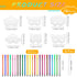 16 Set 24 Lenwen Animal Coloring Mask with Pcs Watercolor Pen Jungle Paper Arts Craft Kids Color Your Own Paper Masks