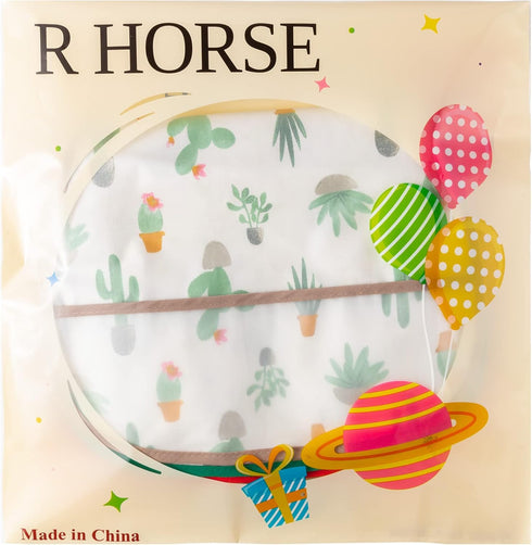R HORSE 5Pcs Baby Bibs Set, Toddler Bibs with Crumb Catcher Pocket & Snap Button, Waterproof for 6-24 Months