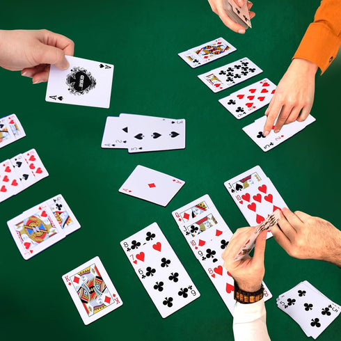 GSE Nertz Card Game, 12-Deck Standard Playing Cards Bulk with 12 Unique Colors, Multiplayer Solitaire Cards