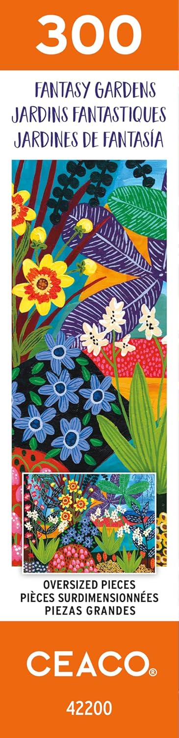 Ceaco Liselle Larsen Fantasy Gardens 300 Oversized Piece Jigsaw Puzzle