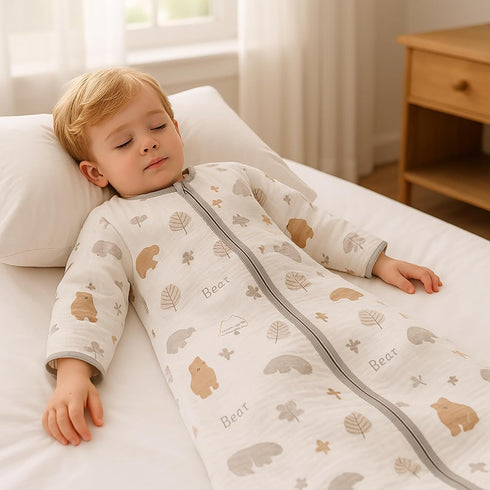 Baby Wearable blanket with Sleeve Muslin Cotton Toddler Sleep Sack Wearable blanket Lightweight