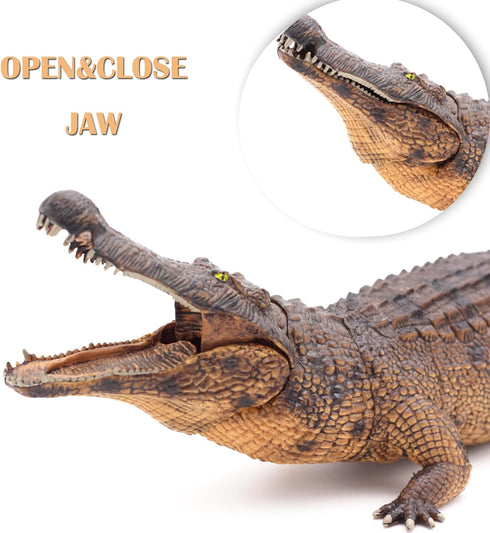 Gemini&Genius Giant Crocodile Toy: Large 15" Realistic Alligator Action Figure Toy for Kids or Animal Collectors