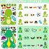 27 Pieces Make Your Own Dinosaur Stickers, DIY Craft Stickers for Kids Toddlers with Dinosaur System