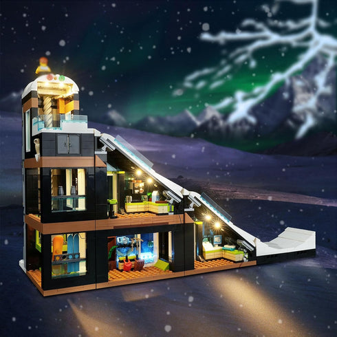 LED Lighting Kit for Lego City Ski and Climbing Center - Compatible with Lego 60366 Building Block Models (Not Include