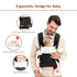 4-in-1 Backpack IULONEE Carrier Adjustable Baby Sling Newborn to Toddler Ergonomic Hipseat Baby Convertible Lightweight