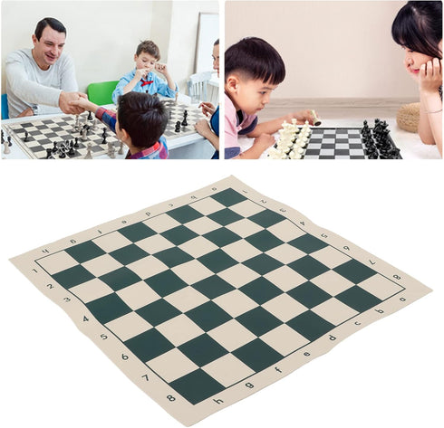 Alomejor Portable Chess Board, 34.5x34.5cm PVC Soft Tournament Chess Set for Travel Camping