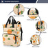 SUABO Backpack Tangerine Baby Diaper Bag Large Bag Waterproof Travel Diaper Bags for Moms and Dads