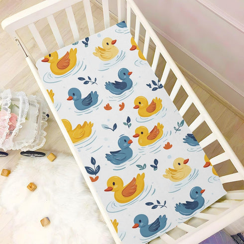 Caikeny 27 39 Fitted Crib Sheet for Boys Girls Cute Ducks Baby Crib Sheets Polka Dots Bassinet Sheets Crib Mattress Bed