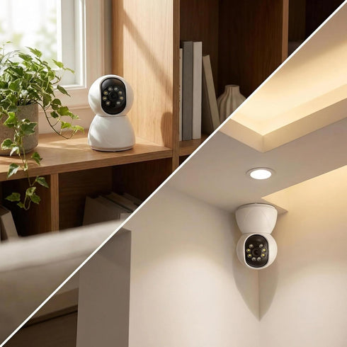 vevbze 360 Pan/Tilt Wi-Fi Pet Camera with Auto Motion Tracking, Night Vision, Treat Dispenser & Real-Time Alerts