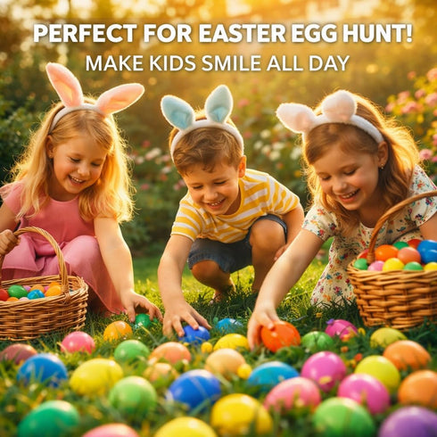 200Pcs LACCHOUFEE Prefilled Easter Eggs with Toys, Filled Easter Eggs for Basket Stuffers Fillers Includes Assorted
