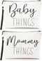 Mommy & Baby Bag - Canvas Zipper Pouch Set, New Mom Essentials,