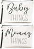 Mommy & Baby Bag - Canvas Zipper Pouch Set, New Mom Essentials,