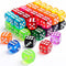 jrceliy 50 Pieces Dice Set, 14mm Bulk 6 Sided Colored Dices for Board