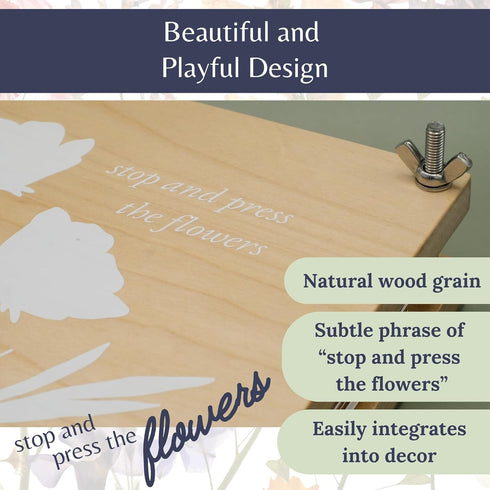 8x10in 8 Flower Press Kit | Durable Hardwood - Flower Preserving Kit Up to layers - Floral Preservation kits for adults