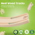 TOY Life Train Set 60pcs Wooden Train Set with Crane, Tracks for Toddlers 3-5, Fits Thomas Brio Melissa