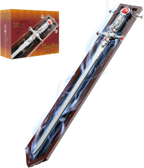 GHQYTPR Magic Holy Sword Building Set 605 Pieces Medieval Knight Claymore Model with