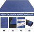 31.5 inches) Mahjong Mat, Mahjong Table Mat with Prints & Extra Dice, for Poker, Card, Mahjong, Dominoes Games (Blue