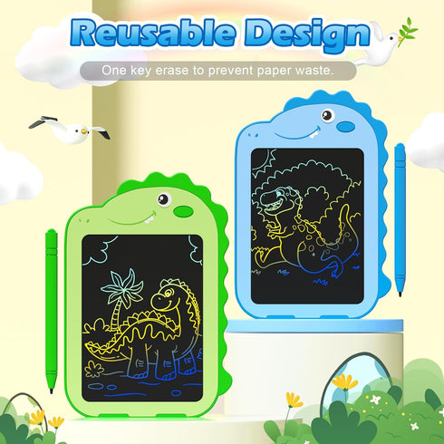 2 Pack 6.5 Inch 3 4 5 6 7 8 LCD Writing Tablet for Kids, Colorful Doodle Board Drawing Tablet, Educational Kid Toys