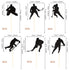 24 PCS Hockey Cupcake Toppers, Black Glitter Hockey Players Picks for Baby Shower and Birthday Party Decorations