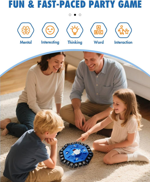 2 24 2-8 15-20 Word Game Family Board Games with Display Timer and Modes, The Fast-Paced Letters Pressing Games