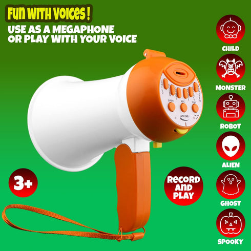 5-6-7-8+ Megaphone for Kids - Cool Voice Changer Toy for Kids - Record & Play and Siren - Ideal Gift for Boys & Girls