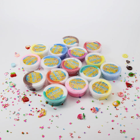 16 Pack Two-Toned Butter Slime Kit, DIY Super Soft Non-Sticky Educational Slime Toys for Kids Girls & Boys 6-12+