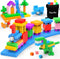 AuntyFey 32 Pcs Building Blocks Cubes Blocks for Kids, Learning Educational Stem
