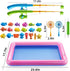 TEMI Fishing Toy for Kids 3-8 Years Old - Magnetic Fishing Pole Bath Toy for Toddlers, Summer Water Fun