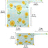 visesunny 2Pcs Sunflower Bee Daisy Green Leaf Wet Bag with Zippered Pockets Washable Reusable Roomy
