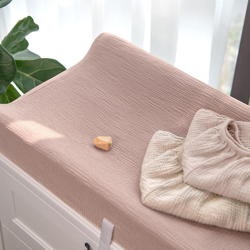 Lulumoon Muslin Changing Pad Cover - Soft Sheets for Baby Diapering