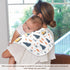 siphylline Set 2, 22x11in Camping Cotton Burp Cloths Baby Soft Touch Baby spit up Rags for Babies boy and Girl