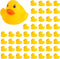 50-Pieces Float & Squeak Mini Rubber Duck Baby Bath Ducky Sound Shower