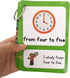 20 Analog Clocks Telling Time Flashcards, Educational Learning Toys for Toddlers, Kindergarten Supplies