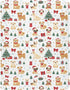 Pfrewn Christmas Crib Sheets for Boys Girls Christmas Dogs Trees Snow Fitted
