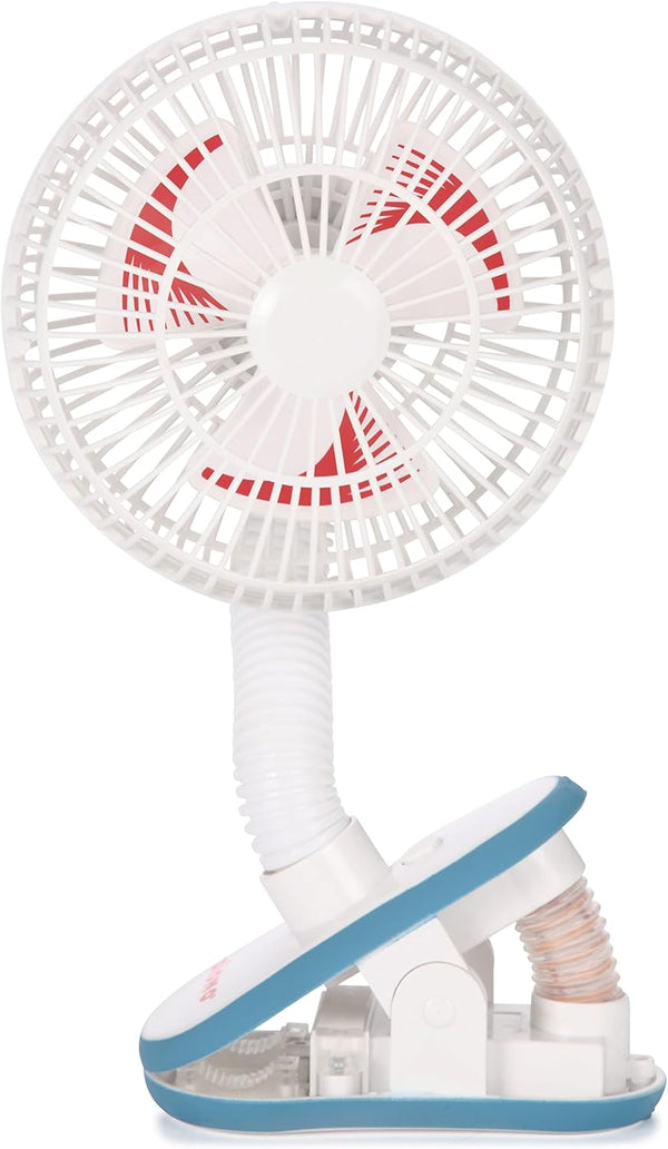 Diono Stroller Fan, Clip On Baby Safe Fan with Flexible Neck for Perfect Angle, Universal Fit