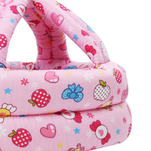 Adjustable Infant Baby Toddler Protective Hat Helmet Safety Cap, Red Sweets