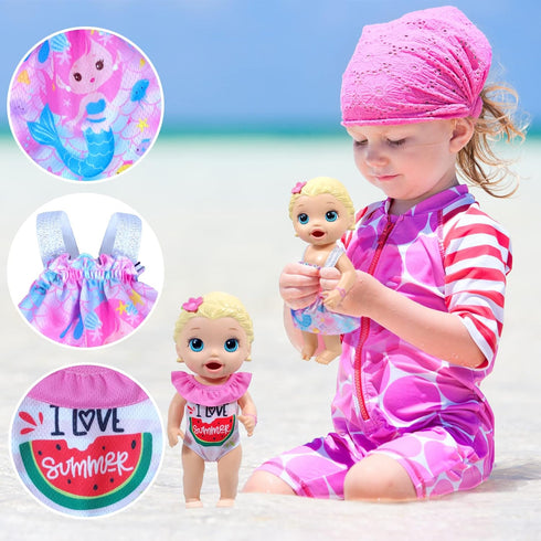 7 Sets of Baby Doll Clothes Outfit for 10 Inch and 12 Inch Alive Baby Dolls