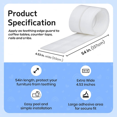 cribflex Crib Rail Covers for Teething Furniture Edge Protector for Baby - Plastic Crib Protector from Chewing - CPC