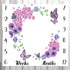 Baby Age Blanket, Purple Floral Butterfly Monthly Milestone Blanket, 48x40 Inch Baby Memory Blanket for Girls BTLSLY635