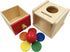 Dailyfunn Montessori Toys Coin&Ball 2-in-1 Drop Box, Object Permanence Box for Infant Baby 6-24 Months