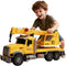 15 Crane Truck Toy with Lights & Sounds, Friction-Powered Engineering Vehicle for