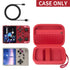 PAIYULE Travel Case Compatible with RG353V/ RG353VS Retro Handheld Game Console, Handheld Emulator Storage Holder Organizer, Android Game Console Carrying Bag (Red) (Box Only)