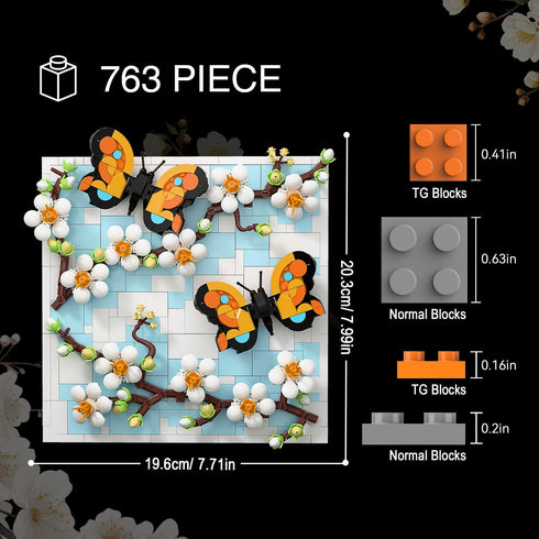 Set, 3D Set, 8+ TG BLOCKS Micro Brick Natural World Building Wall Art Home Office Decoration or Table Display, Creative