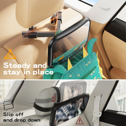 Baby Car Mirror for Baby Hook Clip Design Never Shake Baby Mirror for Car Seat Mirror Rear Facing Newborn Essentials