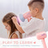Set Set SMILESSKIDDO Hair Salon Toys for Girls - Pretend Play Hair Styling Toy with Realistic Blow Dryer, Hair