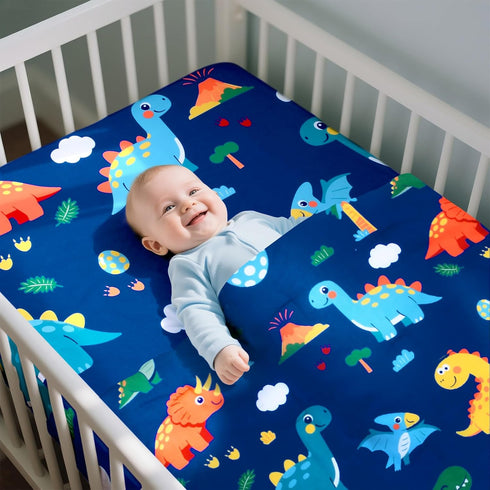 Set 3 Set Set Set Cloele Crib Bedding for Boys Girls- Piece Dinosaur Baby Bedding Soft Comforter Bed Includes Toddler