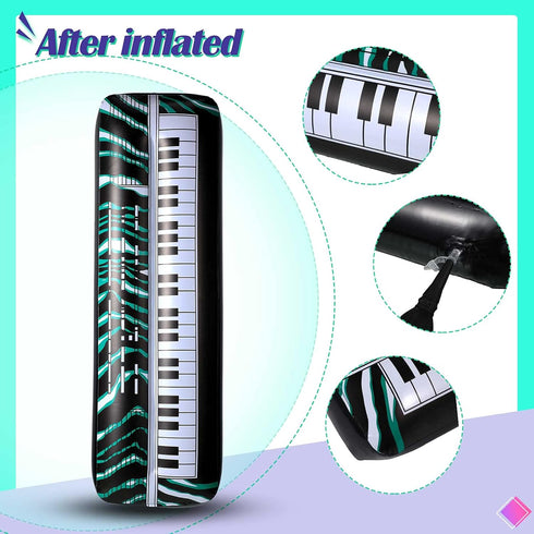 Inflatable Rock Star Toy Set - 80s 90s Party Decorations, Blow Up Musical Instrument Props for Rock Party Favor