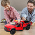 3+ Red Pickup Truck Toy with Lights and Sound Effects, Featuring Doors That Open, Toy Cars Gifts for Year Old Kids.