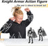Knight Action Figures, Medieval Action Figures,Knight Armor Action Figure,Multi-Jointed Movable Robot Mannequin (Black)