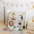 Set 3-Piece Set, Set Cokouchyi Safari Animal Crib Bedding for Baby Boys Girls, Baby Crib Bedding Standard Size Crib